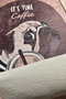 Conceptum Alfombra de Pasillo Pugs - Coffee 60 x 140 cm